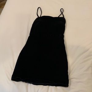 Black stretchy jean dress